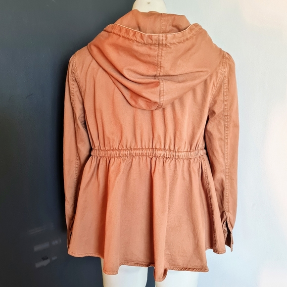 WITCHERY tan hooded parka coat jacket S - Picture 3 of 4